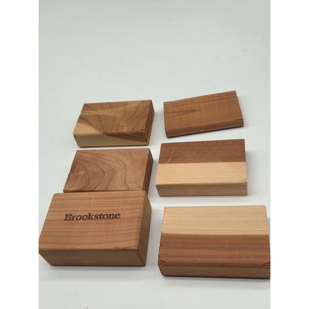 Brookstone Cedar Blocks Lot of 6 For Moth Prevention
